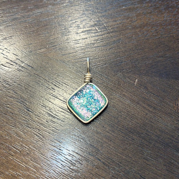 blue and pink shimmery pendant - Picture 1 of 2